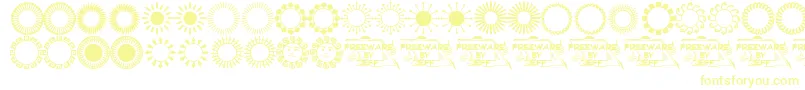 SundingsJl Font – Yellow Fonts on White Background