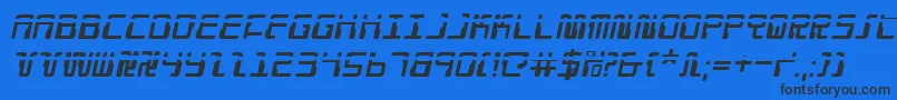 Droidloverlaseri Font – Black Fonts on Blue Background