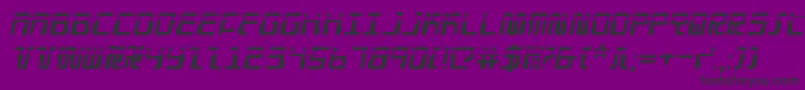 Droidloverlaseri-Schriftart – Schwarze Schriften auf violettem Hintergrund