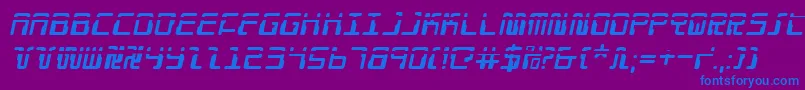 Droidloverlaseri Font – Blue Fonts on Purple Background