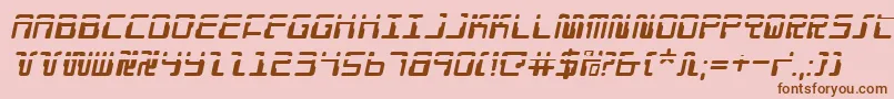 Droidloverlaseri Font – Brown Fonts on Pink Background