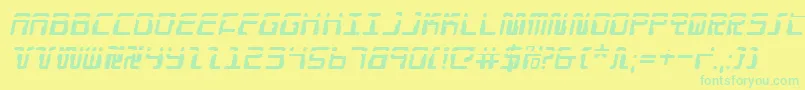 Droidloverlaseri Font – Green Fonts on Yellow Background