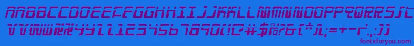 Droidloverlaseri Font – Purple Fonts on Blue Background