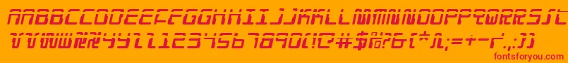 Droidloverlaseri Font – Red Fonts on Orange Background