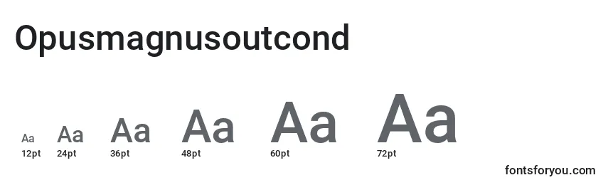 Opusmagnusoutcond Font Sizes