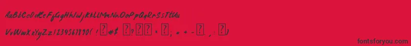 SundayMornings Font – Black Fonts on Red Background