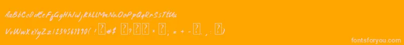 SundayMornings Font – Pink Fonts on Orange Background