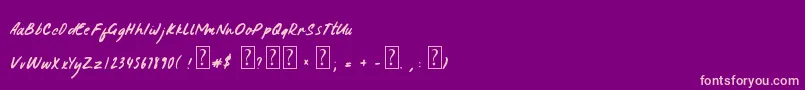 SundayMornings Font – Pink Fonts on Purple Background
