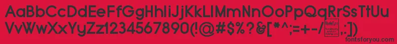 フォントTypoGroteskBoldDemo – 赤い背景に黒い文字