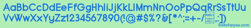 TypoGroteskBoldDemo Font – Blue Fonts on Green Background