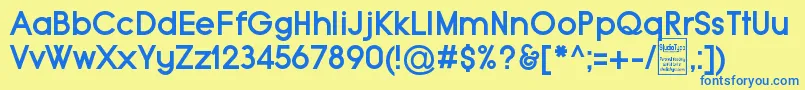 TypoGroteskBoldDemo Font – Blue Fonts on Yellow Background