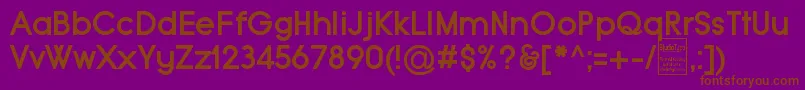 TypoGroteskBoldDemo-Schriftart – Braune Schriften auf violettem Hintergrund