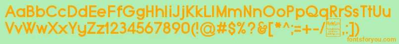 TypoGroteskBoldDemo Font – Orange Fonts on Green Background
