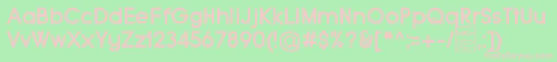 Police TypoGroteskBoldDemo – polices roses sur fond vert