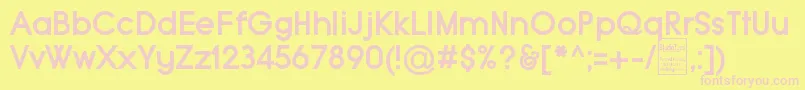 フォントTypoGroteskBoldDemo – ピンクのフォント、黄色の背景