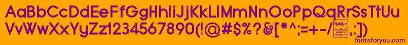 TypoGroteskBoldDemo Font – Purple Fonts on Orange Background