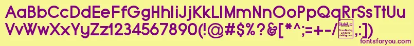 TypoGroteskBoldDemo Font – Purple Fonts on Yellow Background