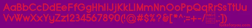 TypoGroteskBoldDemo Font – Red Fonts on Purple Background