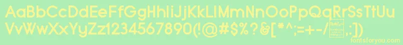 TypoGroteskBoldDemo Font – Yellow Fonts on Green Background