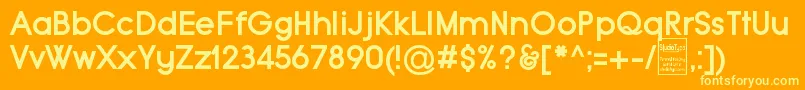 TypoGroteskBoldDemo Font – Yellow Fonts on Orange Background