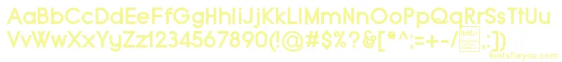 TypoGroteskBoldDemo Font – Yellow Fonts on White Background