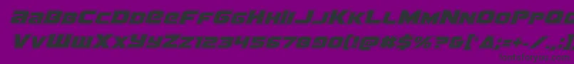 フォントTerranacadital – 紫の背景に黒い文字