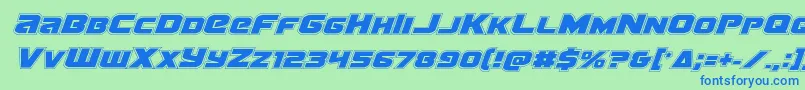 Terranacadital Font – Blue Fonts on Green Background