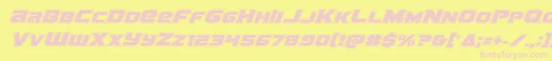 Шрифт Terranacadital – розовые шрифты на жёлтом фоне
