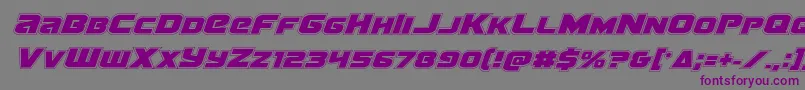 Шрифт Terranacadital – фиолетовые шрифты на сером фоне