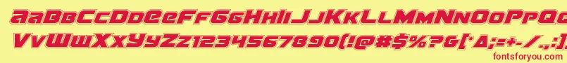 Terranacadital Font – Red Fonts on Yellow Background