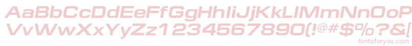 EuropeextendedcBolditalic Font – Pink Fonts on White Background