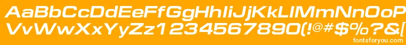 EuropeextendedcBolditalic Font – White Fonts on Orange Background
