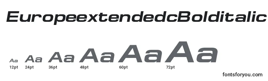 EuropeextendedcBolditalic Font Sizes