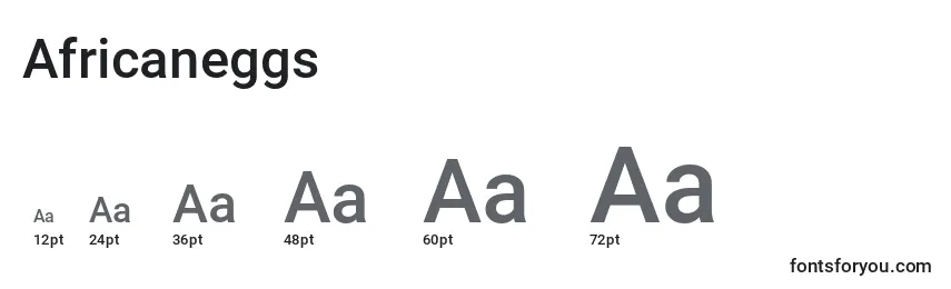 Размеры шрифта Africaneggs