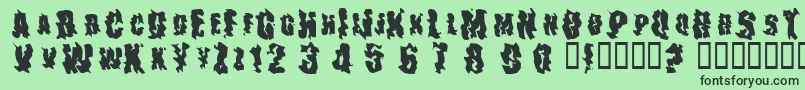 TheDrips-Schriftart – Schwarze Schriften auf grünem Hintergrund