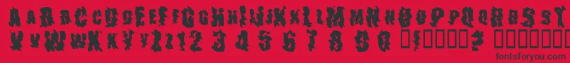 TheDrips Font – Black Fonts on Red Background