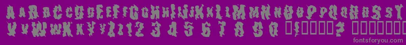 フォントTheDrips – 紫の背景に灰色の文字