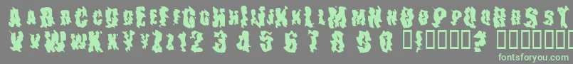 TheDrips Font – Green Fonts on Gray Background