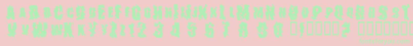 TheDrips Font – Green Fonts on Pink Background