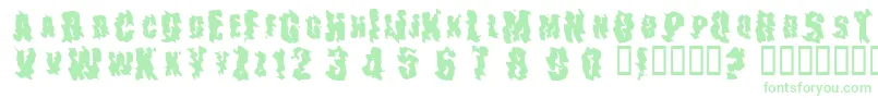 Fonte TheDrips – fontes verdes em um fundo branco