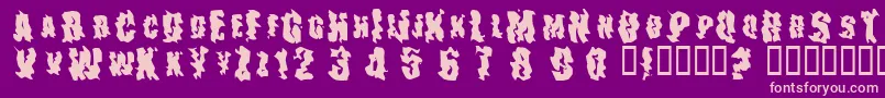 TheDrips Font – Pink Fonts on Purple Background