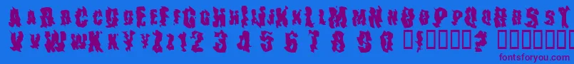 Шрифт TheDrips – фиолетовые шрифты на синем фоне