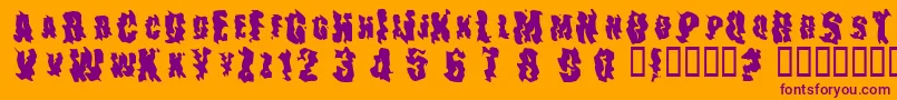 TheDrips Font – Purple Fonts on Orange Background