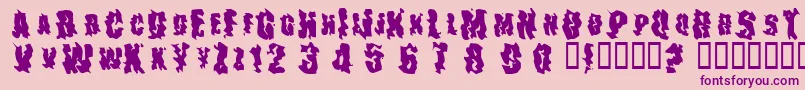 TheDrips Font – Purple Fonts on Pink Background