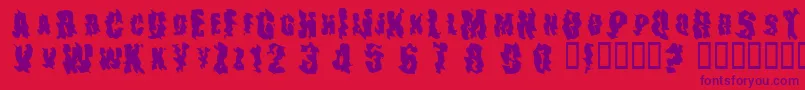 TheDrips Font – Purple Fonts on Red Background