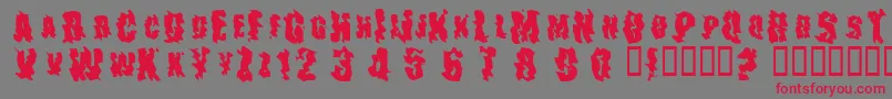 TheDrips Font – Red Fonts on Gray Background
