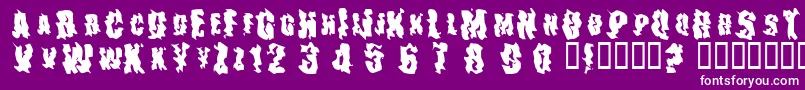フォントTheDrips – 紫の背景に白い文字