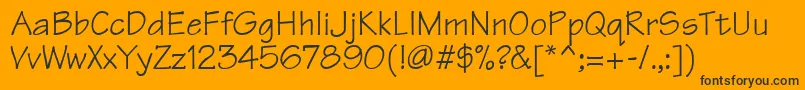 TechnicsdbItalic Font – Black Fonts on Orange Background