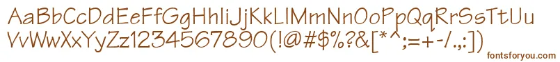 Шрифт TechnicsdbItalic – коричневые шрифты на белом фоне