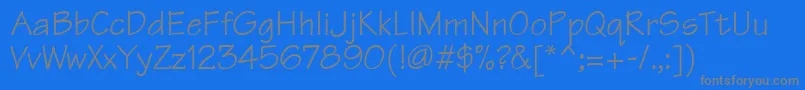 TechnicsdbItalic Font – Gray Fonts on Blue Background